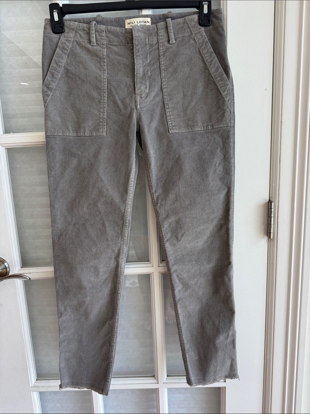 Nili Lotan Gray Corduroy Utility Pants Women Workwear Size 4 N.L. Issue 2609988 - Picture 11 of 12